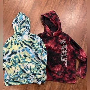 2 Abercrombie kids hoodie sweatshirts sz youth large